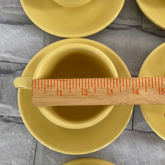 Fiesta VINTAGE yellow teacup  set of 6 - Picture 5 of 8